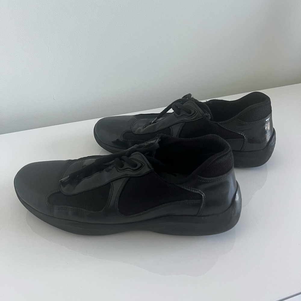 Prada Black Sneakers Sleek Minimalist Design